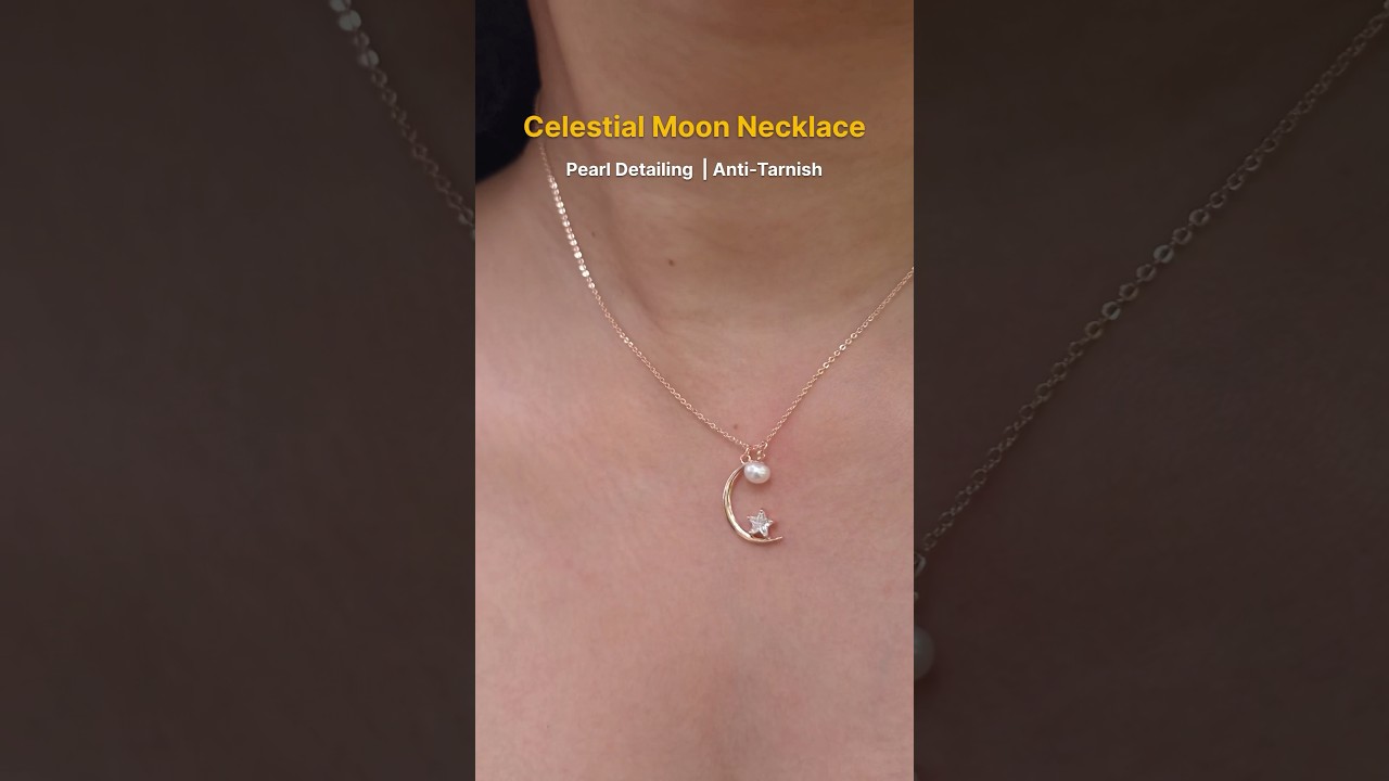 Celestial moon necklace. shop now 