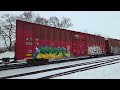 KCS 4687 & CP 8824 lead a train up the BNSF route in Onalaska, Wi. 2/24/26