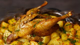 Просто курица с картошкой Курица запечённая с овощами 