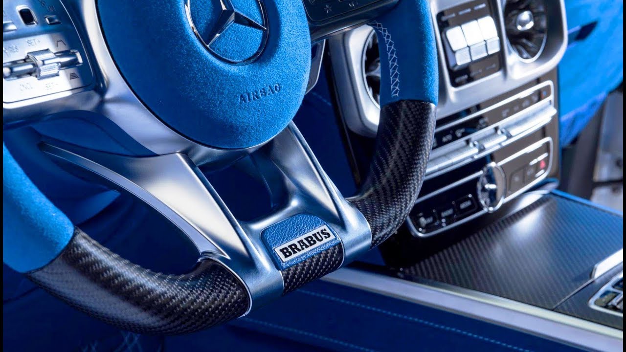 Leather Interior Of The Mercedes Amg G63 By Brabus Blue Dream Youtube
