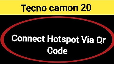 How to connect hotspot via QR code, Tecno camon 20 me wireless internet connect kaise karen