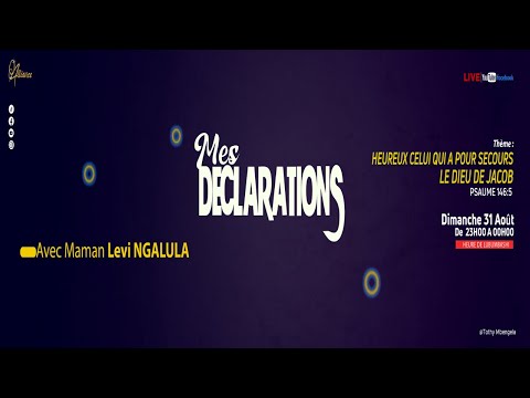 MES DECLARATIONS | Mois de Septembre | Maman Lévi NGALULA