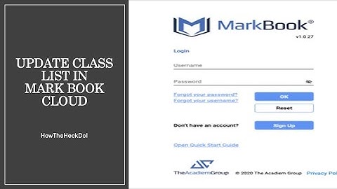 Markbook How To Update Student Class List in Markbook Cloud HTML Version