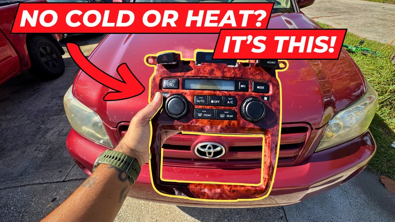 Toyota Highlander Climate Control Module Replacement | Fix AC & Heater ...