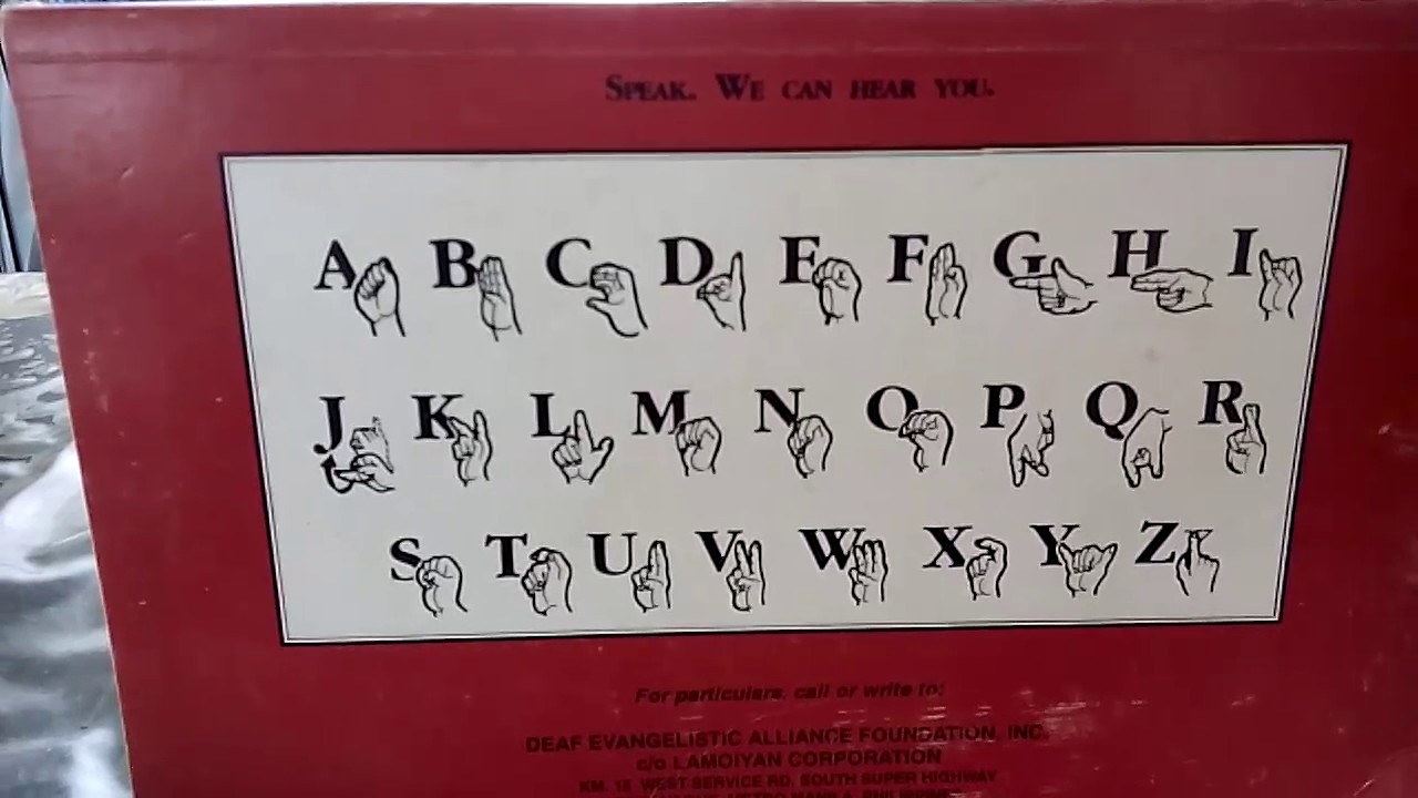 alphabet in sign language youtube