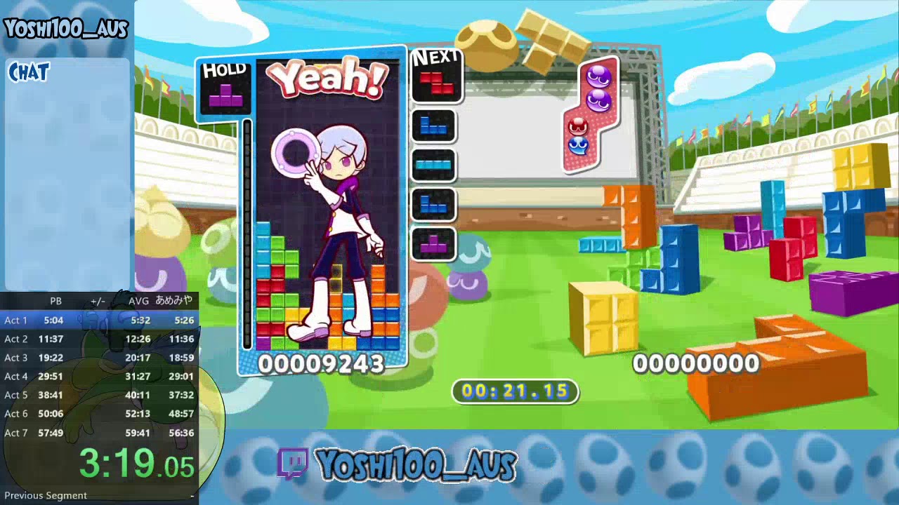 [World Record Attempts] PuyoTet any% / ぷよテトアドベンチャーモードany% RTA