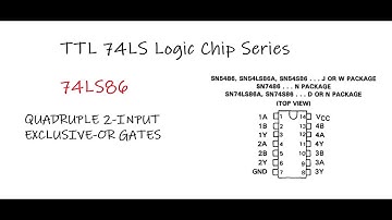 A Look At TTL Logic Chips 74LS86 Quad 2 Input Exclusive OR Gates