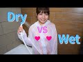 【ノーブラノーパン】レインコートを濡らしたら完全に見えちゃった…///【Dry vs Wet】【大学生の日常】