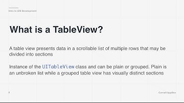 Intro to iOS Development: Lecture 4 - UITableViews