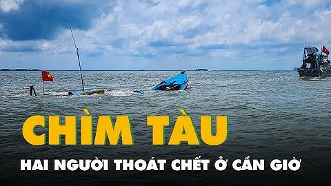 Một tàu cá bị sóng đánh chìm ở biển Cần Giờ, hai người thoát chết