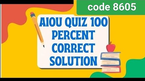 AIOU 8605 solved quiz by @AiouEducationhub