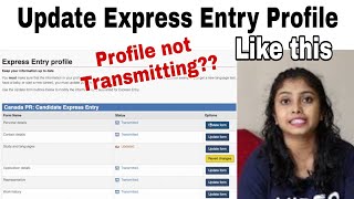 How to update express entry profile after submission | Canada Proof of Funds Update
