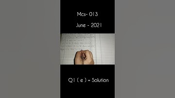MCS 013 JUNE 2021 SOLUTION || IMPORTANT QUESTIONS ANSWER #discretemathematics #ignou #bca #mca
