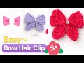 Easy Crochet Bow Hair Clip 🎀 | Beginner Friendly Step-by-Step Tutorial