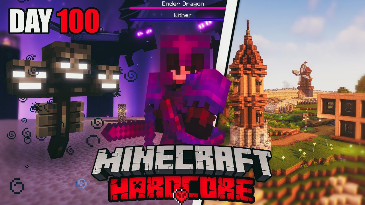 عشت 100 يوم في ماين كرافت هاردكور بتحديات مستحيله!