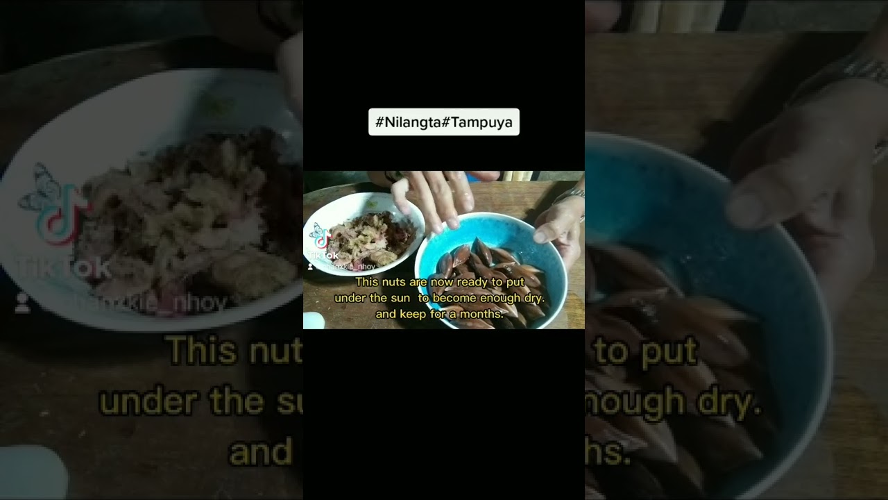 Nilangta or tampuyak  / appetizer from pili nuts.