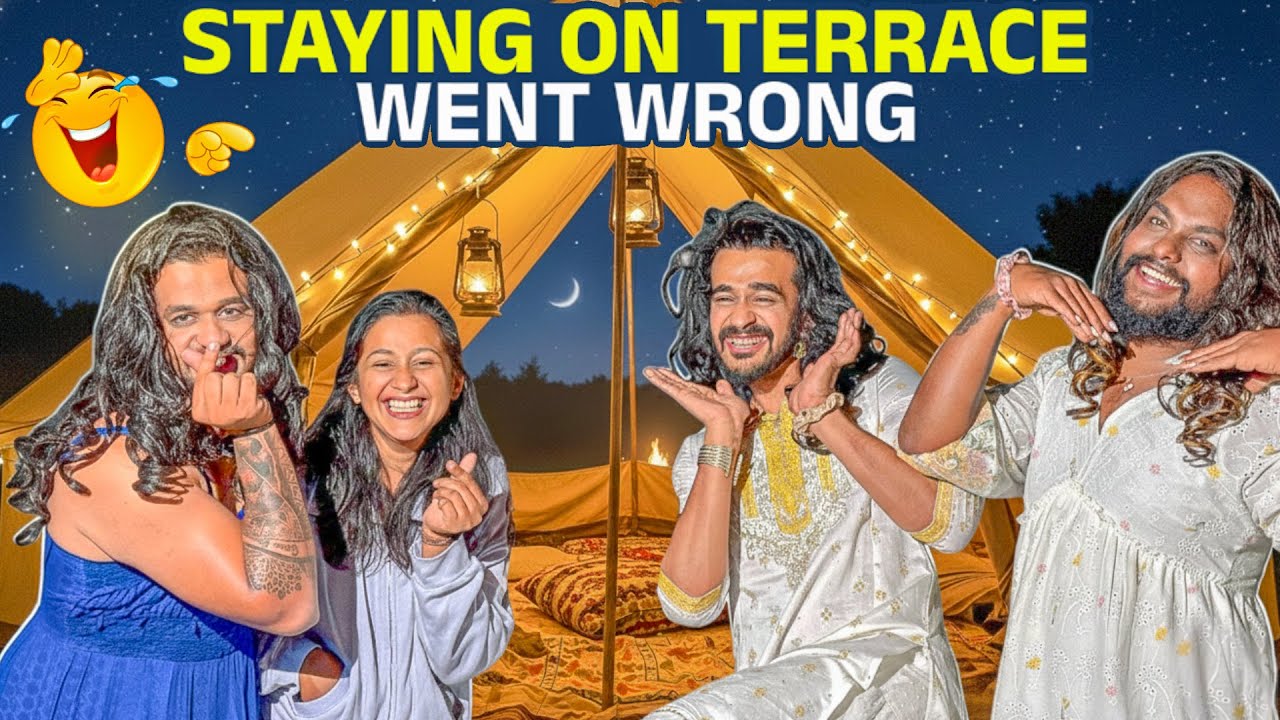 4 Girls Staying on Terrace 🙈| Samsameer_insta