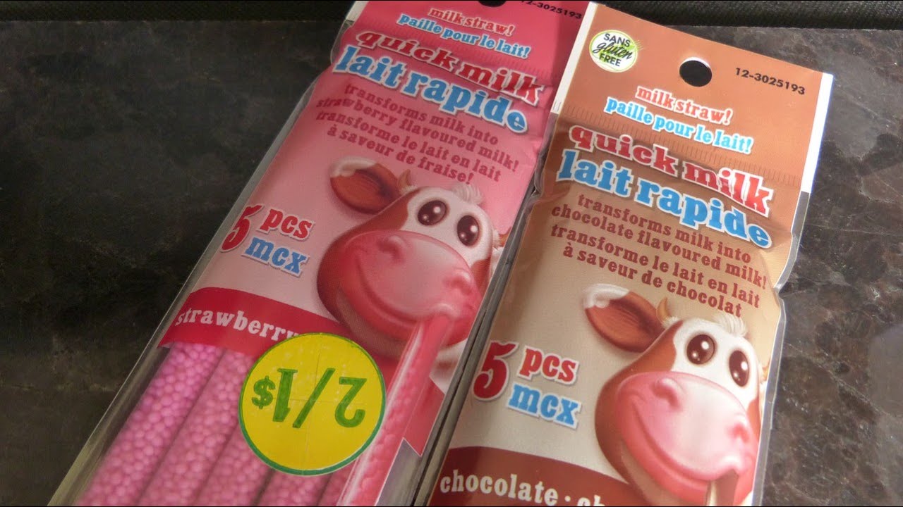 Quick Milk Straws Chocolate & Strawberry YouTube