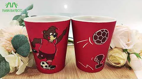 FIFA World Cup, Bamboo Fibre Cups - Biodegradable,Eco Friendly,Compostable