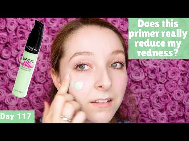 boliger eksotisk tildeling L'Oréal Magic Anti-Redness Correcting Primer Review | Day 117 of Trying New  Makeup Every Day - YouTube