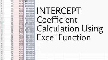 INTERCEPT Coefficient Calculation Using Excel Function