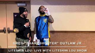 Post Fight Interview With Wba Naba Jr Welterweight Champion Greg Sharpshooter Outlaw Jr