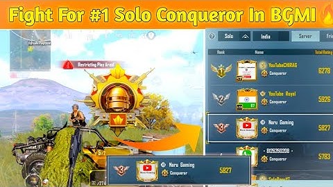 🔥Fight For #1 Solo Conqueror Rank Push In BGMI C3S7 #NaruGaming