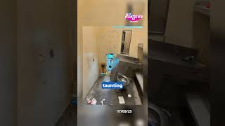 "Too Easy – lol" - Louisiana inmates graffiti above the toilet they ripped out to escape prison