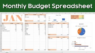 Excel Monthly Budget Template screenshot 2