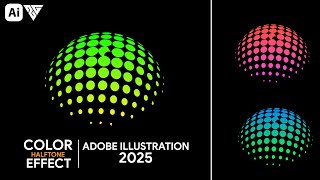 Halftone Sphere Effect in Adobe Illustrator | Sphere Halftone Effect | Illustrator Teachings