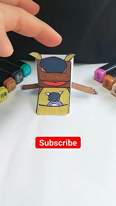 DIY new sprunki pokemon Kangaskhan ❤️❤️❤️💕💕 funny box paper #builao