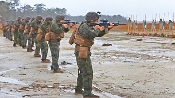 Marines Live-fire Marksmanship - HQBN Field Exercise on L5 in Jacksonville, North Carolina | MFA