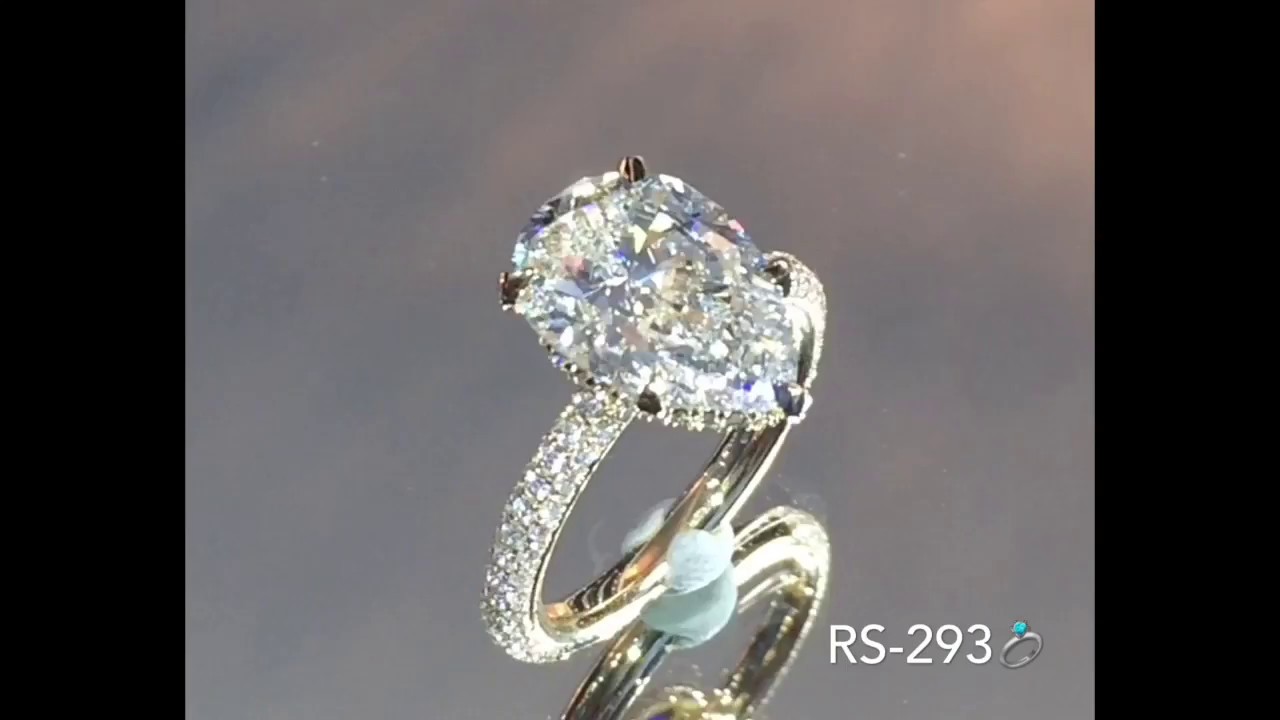 4 carat Pear Shape Diamond Engagement Ring - YouTube