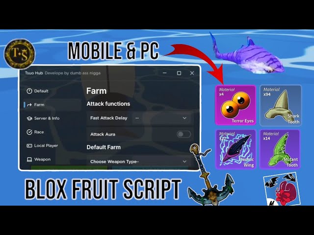 UPDATE 20] Blox Fruits Script / Hack, Auto Farm, Auto Terror Shark, Auto  Beast