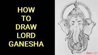 How to Draw Lord Ganesha Face I Vinayagar Drawing I Ganapathi Drawing I Pencil Drawing Ganesha