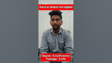 A non-IT (Forestry) student placed as Software Test Engineer | QSpiders Placement