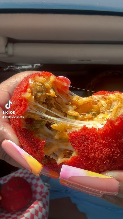 Hot Cheetos Jambalaya Balls☄️ #foodshorts #mukbang #junkfood #jambalaya
