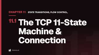 11.1 The TCP 11-State Machine & Connection | State Transitions, Flow Control, & Socket APIs