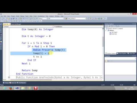 إيجاد قواسم عدد طبيعي في لغة الفيجوال بيسيك دوت نت VB.NET