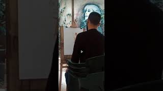 رسم منى واصف بالقهوة || Drawing Mona Wassef with coffee