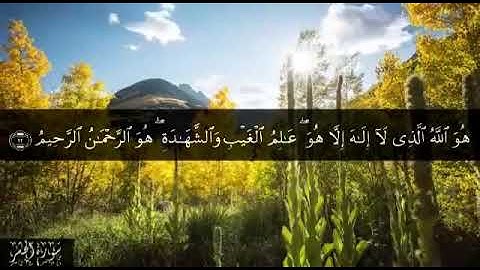 أواخر سورة الحشر _ القارئ الشيخ سعد الغامدي