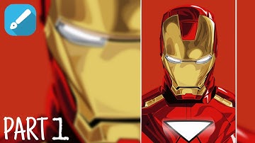 VectorArt Iron Man (Timelapse) | Infinite Design(Android)