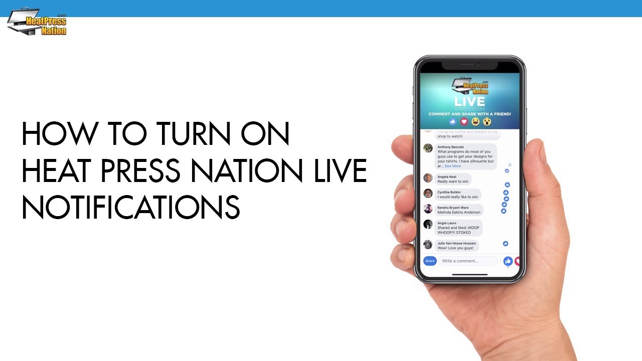 How To Turn On Heat Press Nation Live Notifications YouTube