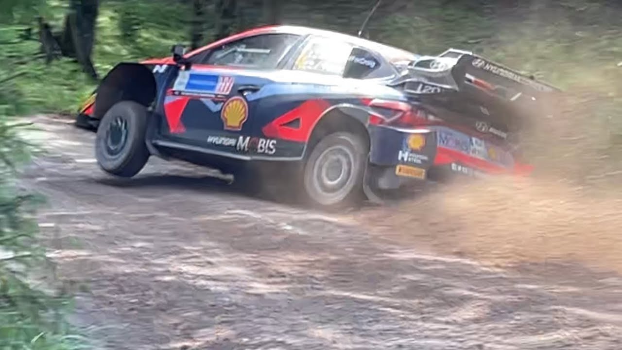 Rally Hit Tree Esapekka Lappi almost hits tree | WRC Rally Estonia 2023 - YouTube