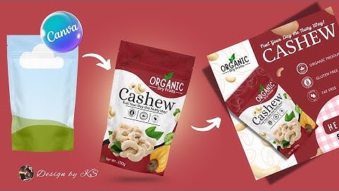 Product Packaging Design Tutorial | Dry Fruits Label Design in Canva