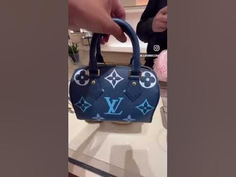 Louis Vuitton LV speedy 20 leather blue ref.915630 - Joli Closet