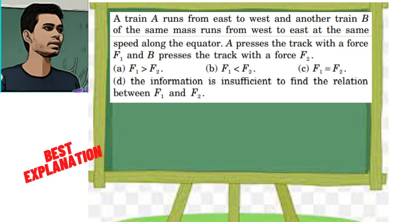 A train A runs from east to west and another train B of the same mass ...
