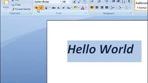 PC Tip #10 - Keyboard shortcuts for BOLD, ITALIC and UNDERLINE