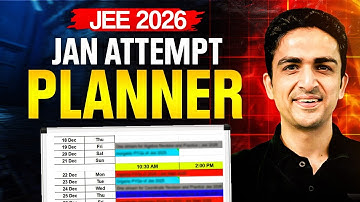 JEE 2026: January Attempt Planner