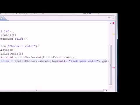 Part 85: Java Programming Tutorial - JColorChooser .